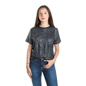 Tommy Hilfiger dámské černé tričko s leskem - XS (78)